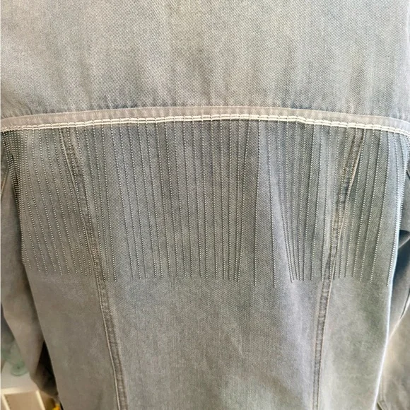 SWEETHEART LA 2X FRINGED BUTTON UP DENIM JACKET IN LIGHT WASH Cowgirl 90’s - Picture 8 of 13